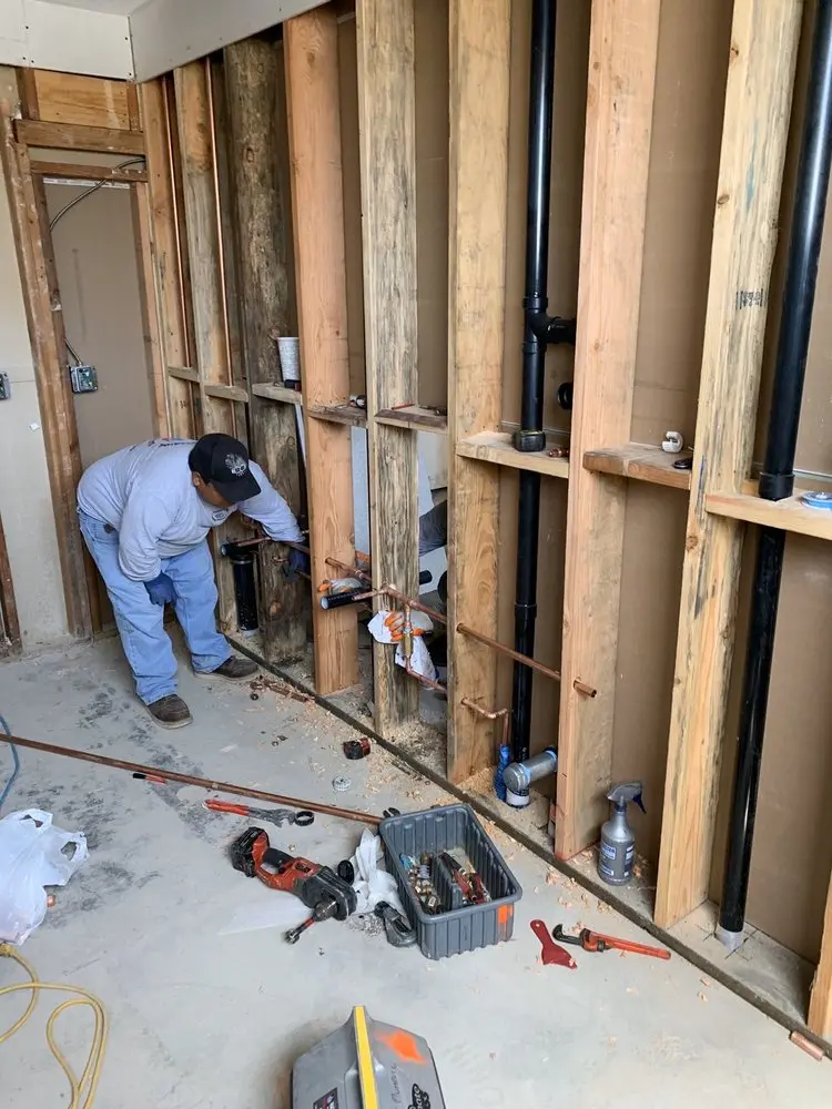 Commercial rough-in plumbing for Water Heater Replacement in Crowley